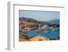 Elevated view of harbour and Palau town, Palau, Sardinia, Italy, Mediterranean, Europe-Frank Fell-Framed Photographic Print