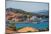 Elevated view of harbour and Palau town, Palau, Sardinia, Italy, Mediterranean, Europe-Frank Fell-Mounted Photographic Print