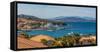 Elevated view of harbour and Palau town, Palau, Sardinia, Italy, Mediterranean, Europe-Frank Fell-Framed Stretched Canvas