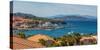 Elevated view of harbour and Palau town, Palau, Sardinia, Italy, Mediterranean, Europe-Frank Fell-Stretched Canvas