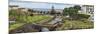 Elevated view of historic bridge, Ribeira Grande, Sao Miguel Island, Azores, Portugal-null-Mounted Photographic Print