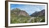 Elevated view of Historic Victorian mountain town of Ouray, Ouray County, San Juan Mountains, Co...-null-Framed Photographic Print