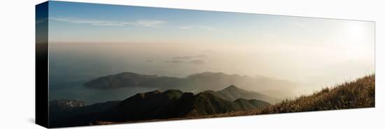 Elevated View of Islands in a River, Lantau, Hong Kong, China-null-Stretched Canvas