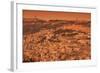 Elevated view of Kidron Valley Arab villages at dusk, Jerusalem, Israel-null-Framed Photographic Print