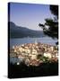 Elevated View of Korcula Town, Old Town of Korcula, Korcula Island, Dalmatian Coast, Croatia-Gavin Hellier-Stretched Canvas