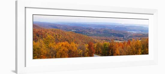 Elevated view of Lehigh Valley from Kattner's Mountain, Penn's Peak, Pennsylvania, USA-null-Framed Photographic Print