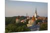 Elevated View of Lower Old Town with Oleviste Church in the Background-Doug Pearson-Mounted Photographic Print