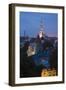 Elevated View of Lower Old Town with Oleviste Church in the Background-Doug Pearson-Framed Photographic Print