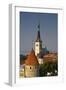 Elevated View of Lower Old Town with Oleviste Church in the Background-Doug Pearson-Framed Photographic Print