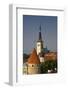 Elevated View of Lower Old Town with Oleviste Church in the Background-Doug Pearson-Framed Photographic Print