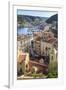 Elevated view of marina, Bonifacio, Corsica, France, Mediterranean, Europe-Eleanor Scriven-Framed Photographic Print