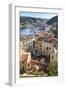 Elevated view of marina, Bonifacio, Corsica, France, Mediterranean, Europe-Eleanor Scriven-Framed Premium Photographic Print