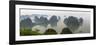 Elevated view of misty Ha Long Bay, Quang Ninh Province, Vietnam-null-Framed Premium Photographic Print