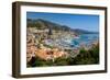 Elevated view of Monte-Carlo and harbor in the Principality of Monaco, Western Europe on the Med...-null-Framed Photographic Print