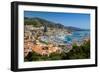 Elevated view of Monte-Carlo and harbor in the Principality of Monaco, Western Europe on the Med...-null-Framed Photographic Print