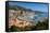 Elevated view of Monte-Carlo and harbor in the Principality of Monaco, Western Europe on the Med...-null-Framed Stretched Canvas