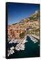 Elevated view of Monte-Carlo and harbor in the Principality of Monaco, Western Europe on the Med...-null-Framed Stretched Canvas