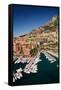 Elevated view of Monte-Carlo and harbor in the Principality of Monaco, Western Europe on the Med...-null-Framed Stretched Canvas