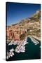 Elevated view of Monte-Carlo and harbor in the Principality of Monaco, Western Europe on the Med...-null-Stretched Canvas