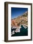 Elevated view of Monte-Carlo and harbor in the Principality of Monaco, Western Europe on the Med...-null-Framed Photographic Print