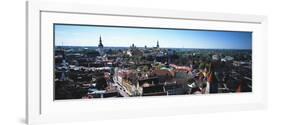 Elevated view of Old town, Tallinn, Estonia-null-Framed Photographic Print