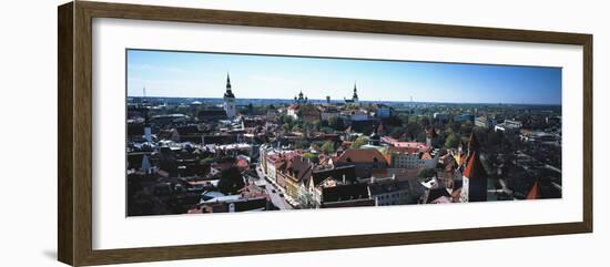 Elevated view of Old town, Tallinn, Estonia-null-Framed Photographic Print