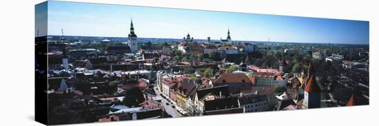 Elevated view of Old town, Tallinn, Estonia-null-Stretched Canvas
