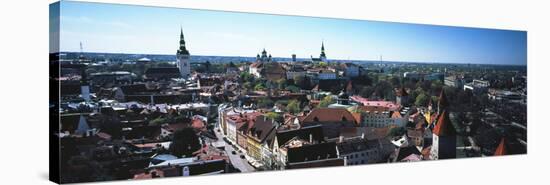 Elevated view of Old town, Tallinn, Estonia-null-Stretched Canvas