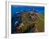 Elevated view of Piedras Blancas Lighthouse, San Simeon, California, USA-null-Framed Photographic Print