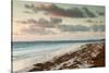 Elevated view of Pink Sands Beach, Dunmore Town, Harbour Island, Eleuthera Island, Bahamas-null-Stretched Canvas