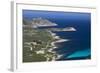 Elevated View of Punta Revellata Lighthouse, Calvi, Corsica, France-Walter Bibikow-Framed Photographic Print