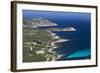 Elevated View of Punta Revellata Lighthouse, Calvi, Corsica, France-Walter Bibikow-Framed Photographic Print