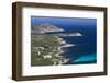 Elevated View of Punta Revellata Lighthouse, Calvi, Corsica, France-Walter Bibikow-Framed Premium Photographic Print