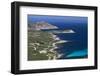 Elevated View of Punta Revellata Lighthouse, Calvi, Corsica, France-Walter Bibikow-Framed Premium Photographic Print