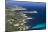 Elevated View of Punta Revellata Lighthouse, Calvi, Corsica, France-Walter Bibikow-Mounted Premium Photographic Print