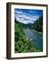 Elevated view of river passing through a forest, Rogue River, Two Mile Rapids, Wild Rogue Wilder...-null-Framed Photographic Print