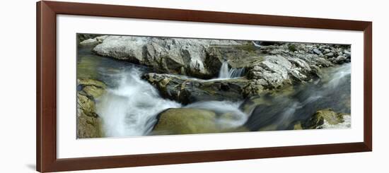 Elevated View of River Passing Through Rocks, Escoutay River, Saint-Martial, Ardeche-null-Framed Photographic Print