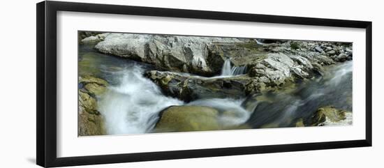 Elevated View of River Passing Through Rocks, Escoutay River, Saint-Martial, Ardeche-null-Framed Photographic Print