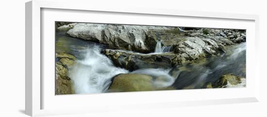 Elevated View of River Passing Through Rocks, Escoutay River, Saint-Martial, Ardeche-null-Framed Photographic Print