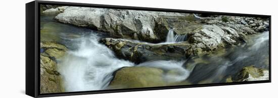 Elevated View of River Passing Through Rocks, Escoutay River, Saint-Martial, Ardeche-null-Framed Stretched Canvas