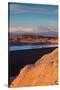 Elevated view of rocky landscape, Valle De La Luna, Atacama Desert, San Pedro de Atacama, El Loa...-null-Stretched Canvas