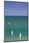 Elevated View of Sailboats, Veules Les Roses, Normandy, France-Walter Bibikow-Mounted Photographic Print