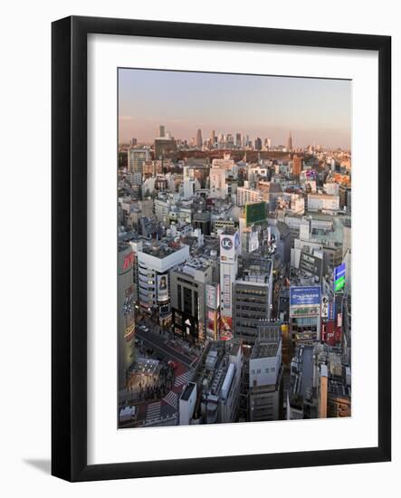 Elevated View of Shinjuku Skyline From Shibuya, Tokyo, Japan, Asia-Gavin Hellier-Framed Photographic Print