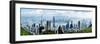 Elevated View of Skylines, Hong Kong, China-null-Framed Premium Photographic Print