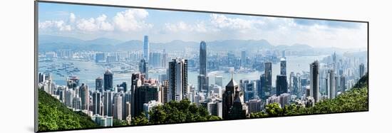 Elevated View of Skylines, Hong Kong, China-null-Mounted Premium Photographic Print