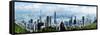 Elevated View of Skylines, Hong Kong, China-null-Framed Stretched Canvas