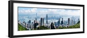 Elevated View of Skylines, Hong Kong, China-null-Framed Photographic Print