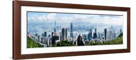 Elevated View of Skylines, Hong Kong, China-null-Framed Photographic Print