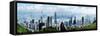Elevated View of Skylines, Hong Kong, China-null-Framed Stretched Canvas