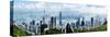 Elevated View of Skylines, Hong Kong, China-null-Stretched Canvas